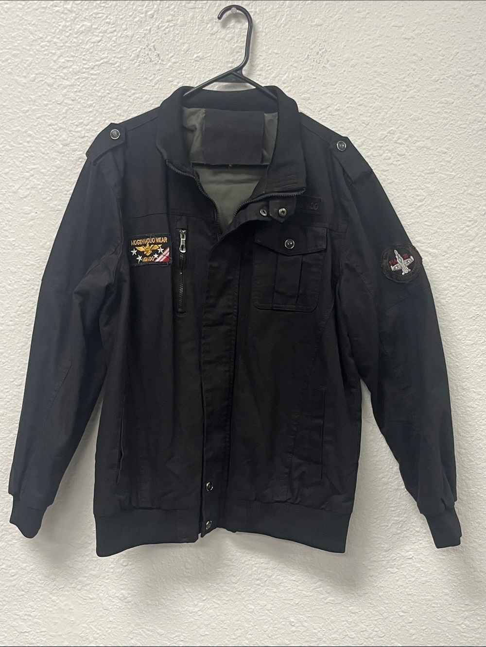 Men's Black Military Field Jacket
#1162
